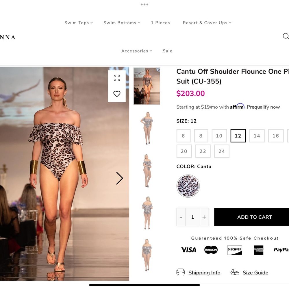 Tara Grinna one piece swim suit. Size 12